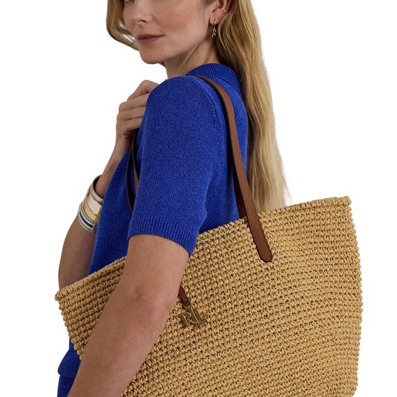 Lauren Ralph Lauren
Crocheted Straw Large Lainey Tote Bag - Picture 5 of 5